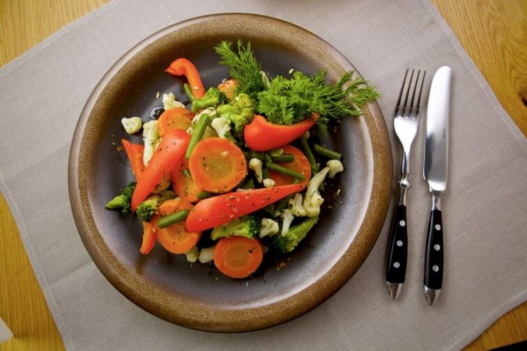 ensalada de verduras para la osteocondrosis